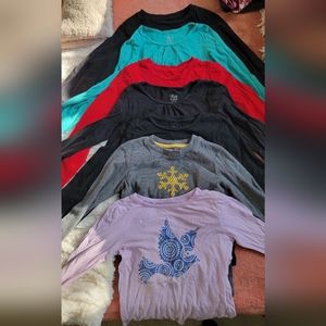 Girls 7 long sleeve shirt lot  size 5/6